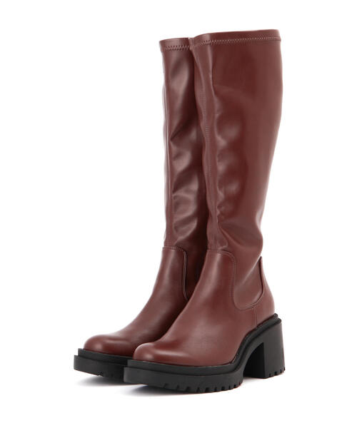 FREE'S MART（フリーズマート）の「ワイドヒールストレッチブーツ（ブーツ・レディース・ブラック/ブラウン・23/24）」の3枚目の写真