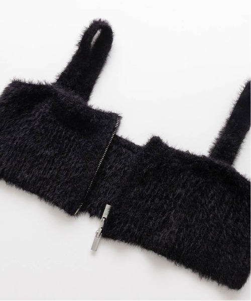 RANDA（ランダ）の「シャギービスチェセットペプラムニットトップス（ニット/セーター・レディース・ブルー/ホワイト/ベージュ・FREE）」の18枚目の写真