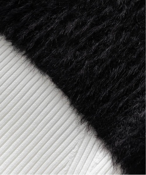 RANDA（ランダ）の「シャギービスチェセットペプラムニットトップス（ニット/セーター・レディース・ブルー/ホワイト/ベージュ・FREE）」の19枚目の写真