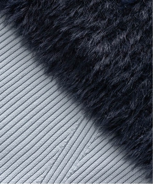 RANDA（ランダ）の「シャギービスチェセットペプラムニットトップス（ニット/セーター・レディース・ブルー/ホワイト/ベージュ・FREE）」の21枚目の写真