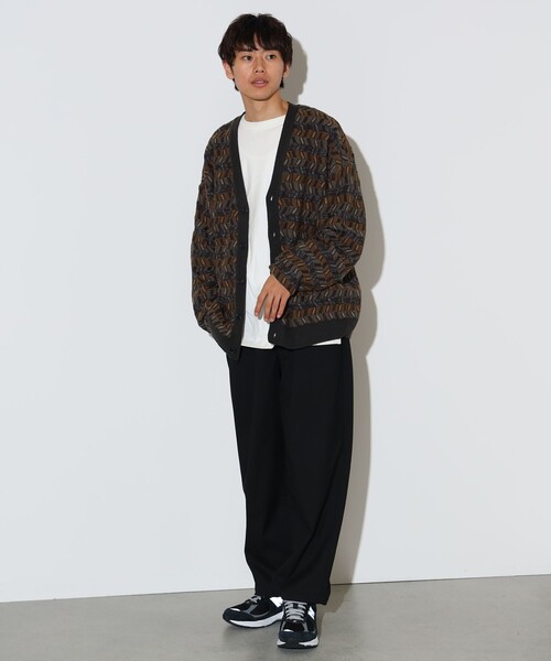 BEAMS HEART（ビームスハート）の「レトロ ジャカード カーディガン（カーディガン/ボレロ・メンズ・チャコールグレー/ブラック/カーキ・SMALL/MEDIUM/LARGE）」の7枚目の写真