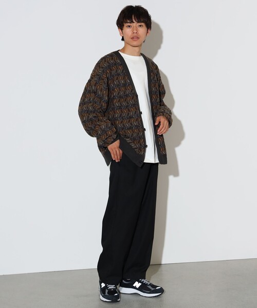 BEAMS HEART（ビームスハート）の「レトロ ジャカード カーディガン（カーディガン/ボレロ・メンズ・チャコールグレー/ブラック/カーキ・SMALL/MEDIUM/LARGE）」の8枚目の写真