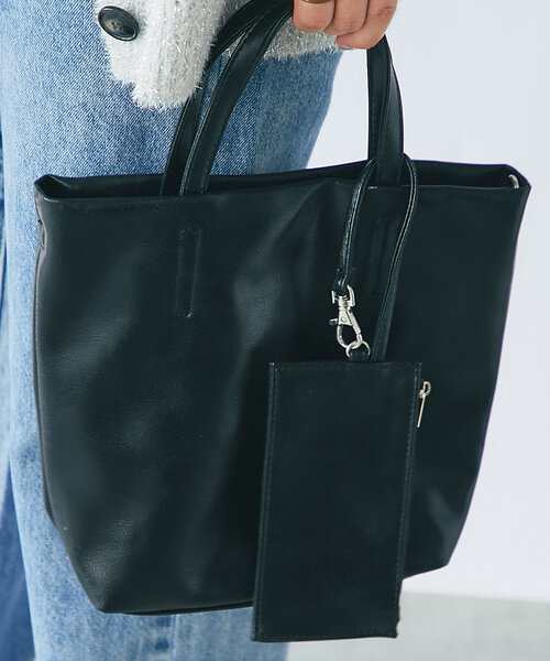 un dix cors（アンディコール）の「メタリックフェイクレザー2WAYトートバッグ（トートバッグ・レディース・シルバー/ブラック・FREE）」の18枚目の写真