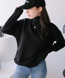 ハイネック長袖ニット
