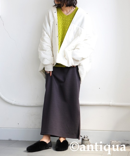 antiqua(アンティカ)の「ファーパンプス(スリッポン・レディース・グレー/ブラック・LL/L/M/S)」の7枚目の写真