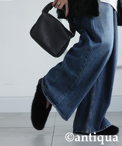 antiqua(アンティカ)の「ファーパンプス(スリッポン・レディース・グレー/ブラック・LL/L/M/S)」の11枚目の写真