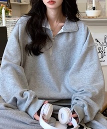 ※ハーフジップオーバーサイズスウェット