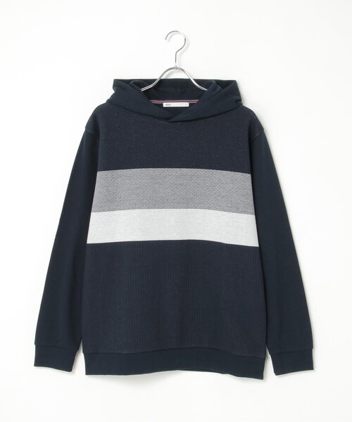 ikka（イッカ）の「ブロックスジャカードパーカー（パーカー・メンズ・ホワイト/グリーン/ネイビー・M/L/XL/S）」の9枚目の写真