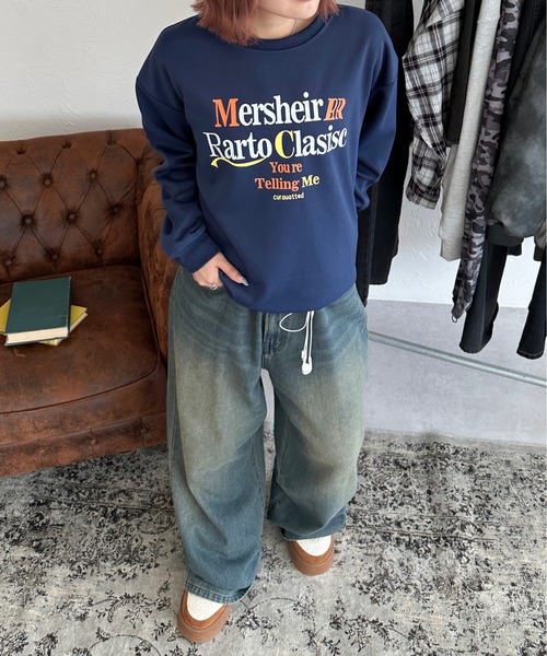 sedacle（セダクル）の「フロントプリントロゴスウェット（スウェット・メンズ・ネイビー/グレー・SMALL/MEDIUM/LARGE）」の12枚目の写真