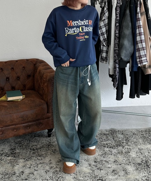 sedacle（セダクル）の「フロントプリントロゴスウェット（スウェット・メンズ・ネイビー/グレー・SMALL/MEDIUM/LARGE）」の14枚目の写真