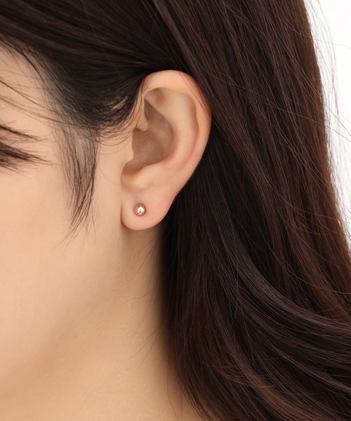 ESTELLE(エステール)の「K10 ピンクゴールド ピアス(4mm) ESTELLE/エステール(ピアス(両耳用)・レディース・ピンクゴールド・-)」の6枚目の写真