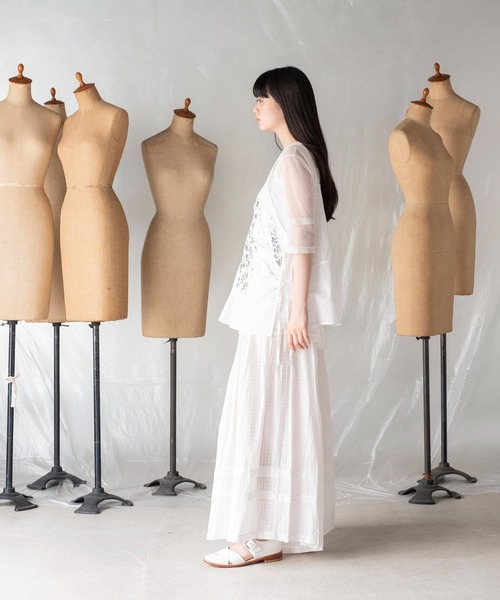 mintdesigns（ミントデザインズ）の「SAMPLER CAMISOLE / サンプラーキャミソール（キャミソール・レディース・ホワイト・2）」の3枚目の写真