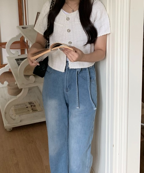 by your closet(バイユアークローゼット)の「ノーカラージャケット(ノーカラージャケット・レディース・ホワイト・L)」の4枚目の写真