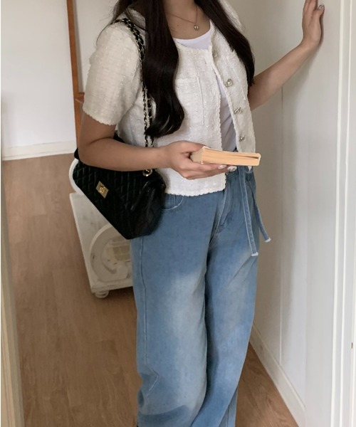 by your closet(バイユアークローゼット)の「ノーカラージャケット(ノーカラージャケット・レディース・ホワイト・L)」の7枚目の写真