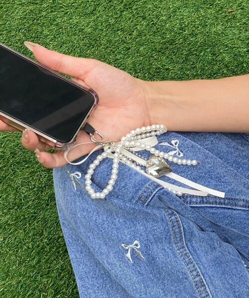 WEGO（ウィゴー）の「WEGO/ダブルリボンハートキーホルダー（キーホルダー・レディース・サックスブルー/ブラック/ピンク/ホワイト・FREE）」の5枚目の写真