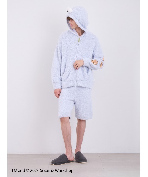 ジェラートピケ セサミストリート クッキーモンスター パーカ&ハーフパンツ gelato pique（ジェラートピケ）の「【SESAME STREET】【HOMME