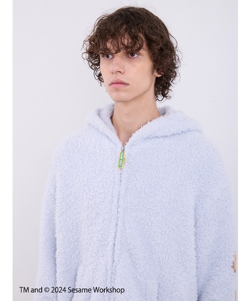 gelato pique(ジェラートピケ)の「【SESAME STREET】【HOMME】クッキーモンスター パーカ&ハーフパンツセット(ルームウェア/パジャマ・メンズ・ブルー・MEDIUM/LARGE)」の15枚目の写真