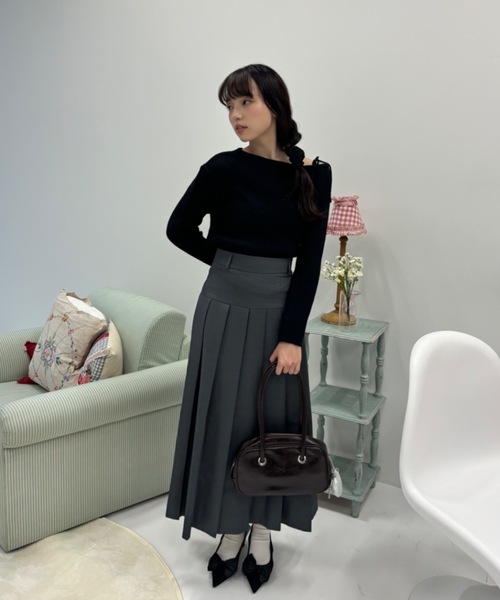 poláura ポローラ　ボリュームリボンワンショルダーニット ボリュームリボンワンショルダーニット – poláura OFFICIAL ONLINE STORE