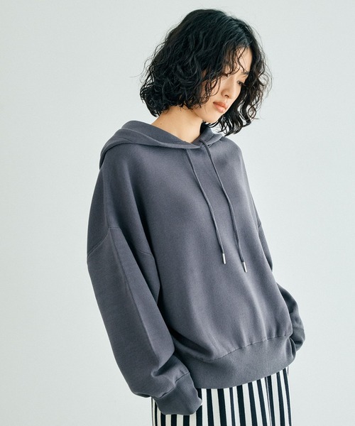 LEPSIM(レプシィム)の「12ゲージニットフーディー 133271(ニット/セーター・レディース・チャコールグレー/アイボリー・FREE)」の11枚目の写真