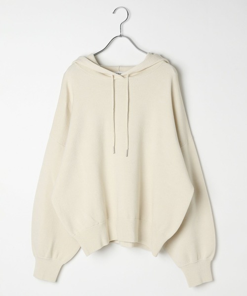 LEPSIM(レプシィム)の「12ゲージニットフーディー 133271(ニット/セーター・レディース・チャコールグレー/アイボリー・FREE)」の17枚目の写真