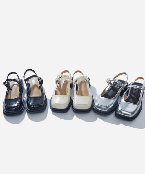 WHO'S WHO gallery（フーズフーギャラリー）の「【HiNT/ヒント】スクエアストラップミュール（サンダル・レディース・シルバー/ブラック/ホワイト・39/38/37）」の17枚目の写真