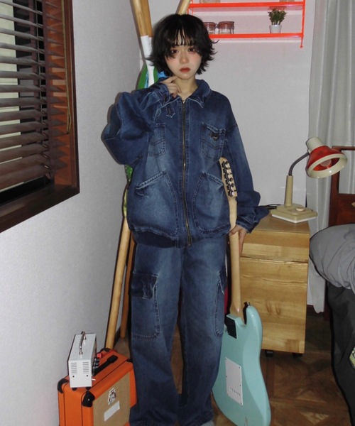 WudgeBoy（ワッジボーイ）の「denim　jacket（デニムジャケット・レディース・インディゴブルー/ブラック・MEDIUM/LARGE）」の10枚目の写真