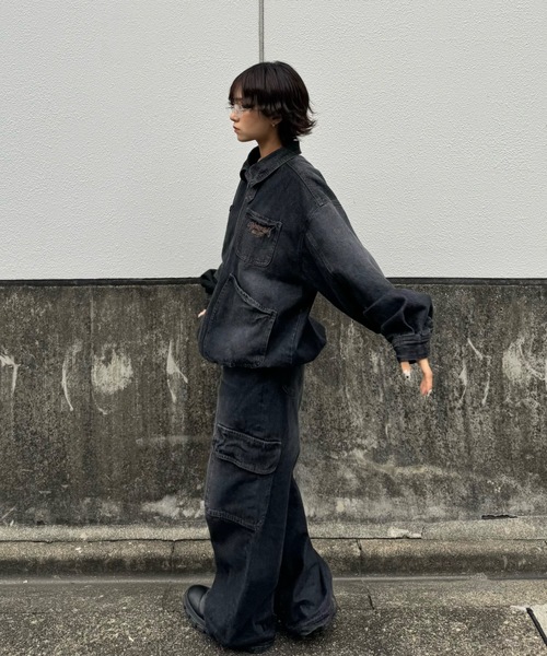WudgeBoy（ワッジボーイ）の「denim　jacket（デニムジャケット・レディース・インディゴブルー/ブラック・MEDIUM/LARGE）」の16枚目の写真