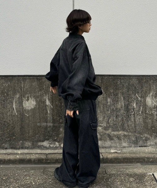 WudgeBoy（ワッジボーイ）の「denim　jacket（デニムジャケット・レディース・インディゴブルー/ブラック・MEDIUM/LARGE）」の17枚目の写真