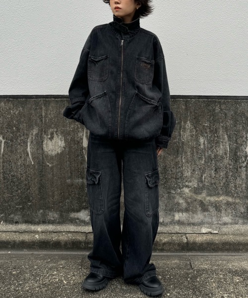 WudgeBoy（ワッジボーイ）の「denim　jacket（デニムジャケット・レディース・インディゴブルー/ブラック・MEDIUM/LARGE）」の19枚目の写真