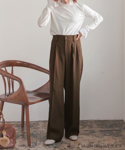 25AW　double satin minimal パンツ　36 ブラウンD Deuxieme Classe（ドゥーズィエムクラス）の「追加 シルクサテン