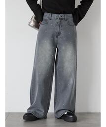 ehka sopo | ラインストーン付デニムパンツ(その他パンツ)