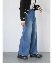 ehka sopo | ラインストーン付デニムパンツ(その他パンツ)