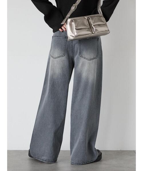 ehka sopo（エヘカソポ）の「ラインストーン付デニムパンツ（その他パンツ・レディース・ネイビー/グレー/ブルー・F）」の7枚目の写真