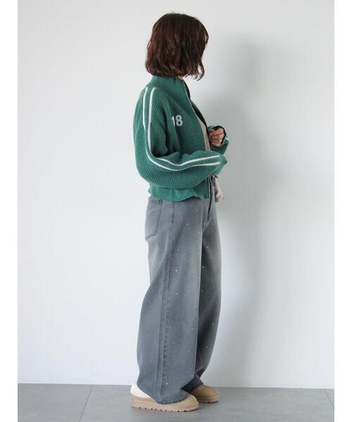 ehka sopo（エヘカソポ）の「ラインストーン付デニムパンツ（その他パンツ・レディース・ネイビー/グレー/ブルー・F）」の14枚目の写真