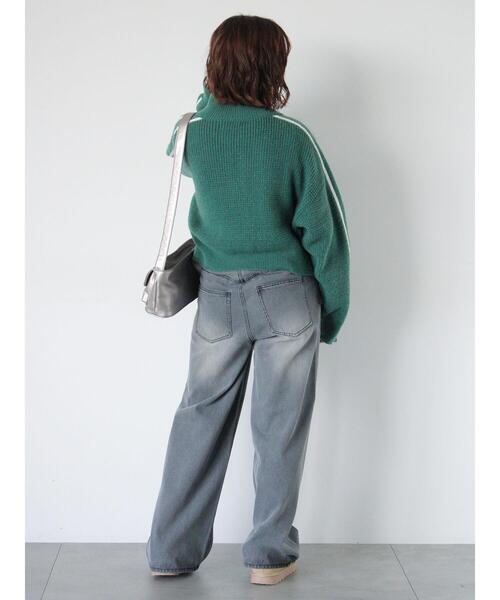 ehka sopo（エヘカソポ）の「ラインストーン付デニムパンツ（その他パンツ・レディース・ネイビー/グレー/ブルー・F）」の15枚目の写真