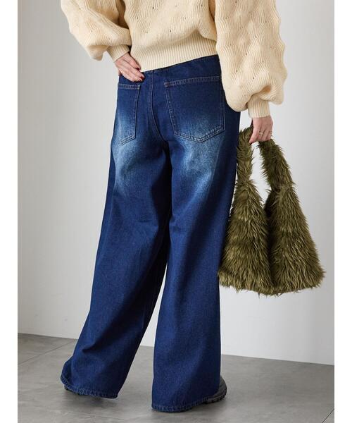 ehka sopo（エヘカソポ）の「ラインストーン付デニムパンツ（その他パンツ・レディース・ネイビー/グレー/ブルー・F）」の18枚目の写真