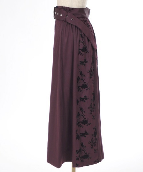 axes femme(アクシーズファム)の「フラワーフロッキー切替スカート(スカート・レディース・ブラック/ブルーグリーン/パープル・FREE)」の14枚目の写真