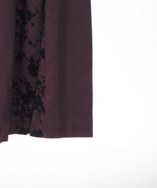 axes femme(アクシーズファム)の「フラワーフロッキー切替スカート(スカート・レディース・ブラック/ブルーグリーン/パープル・FREE)」の17枚目の写真