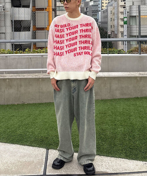 CIAOPANIC（チャオパニック）の「メッセージロゴニット（ニット/セーター・レディース・ネイビー/ブラウン/グレー/アイボリー・FREE）」の16枚目の写真