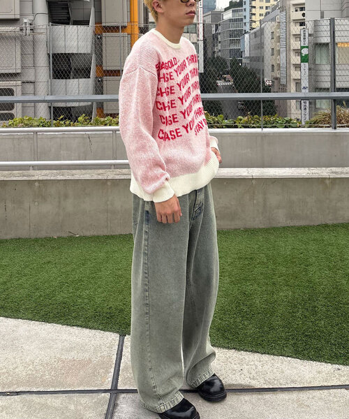 CIAOPANIC（チャオパニック）の「メッセージロゴニット（ニット/セーター・レディース・ネイビー/ブラウン/グレー/アイボリー・FREE）」の17枚目の写真