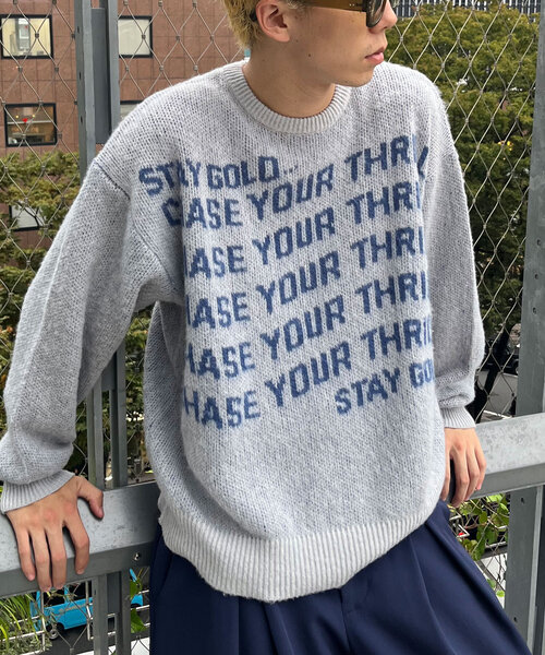 CIAOPANIC（チャオパニック）の「メッセージロゴニット（ニット/セーター・レディース・ネイビー/ブラウン/グレー/アイボリー・FREE）」の8枚目の写真