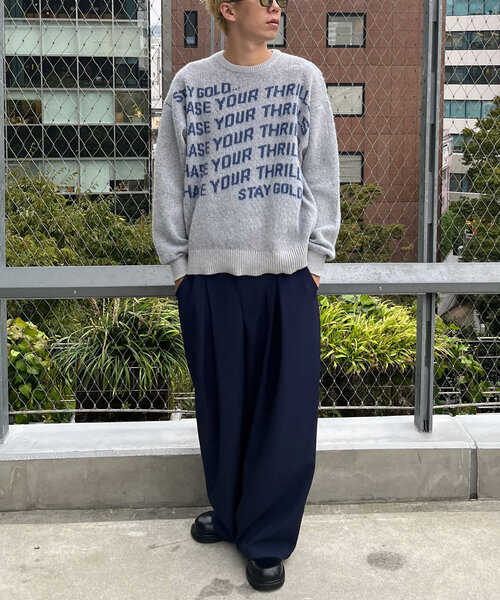 CIAOPANIC（チャオパニック）の「メッセージロゴニット（ニット/セーター・レディース・ネイビー/ブラウン/グレー/アイボリー・FREE）」の10枚目の写真