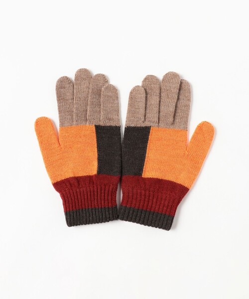 BEAMS JAPAN（ビームス　ジャパン）の「【別注】tet. / プレイカラー グローブ Men（手袋・レディース・オレンジ/ネイビー・ONE SIZE）」の4枚目の写真
