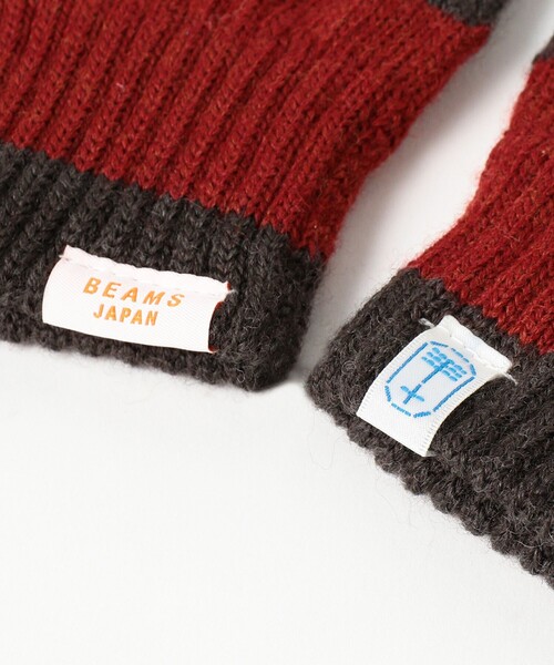 BEAMS JAPAN（ビームス　ジャパン）の「【別注】tet. / プレイカラー グローブ Men（手袋・レディース・オレンジ/ネイビー・ONE SIZE）」の5枚目の写真