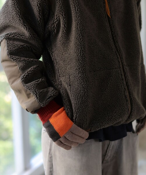 BEAMS JAPAN（ビームス　ジャパン）の「【別注】tet. / プレイカラー グローブ Men（手袋・レディース・オレンジ/ネイビー・ONE SIZE）」の10枚目の写真
