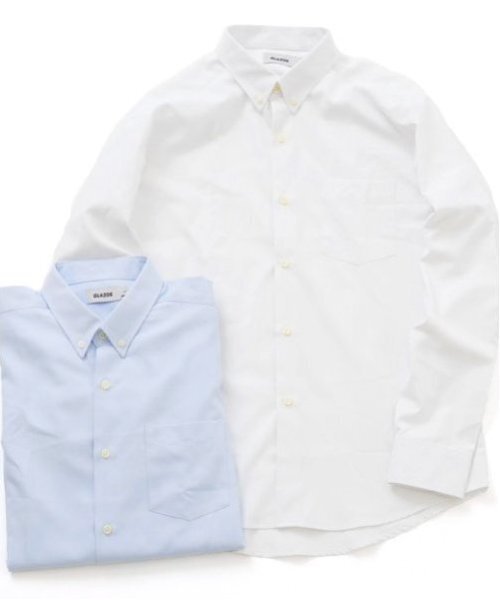 GLAZOS（グラソス）の「【大人向けサイズあり】オックス・ボタンダウンシャツ（シャツ/ブラウス・キッズ・ホワイト/サックスブルー・XS/L/M/S）」の8枚目の写真