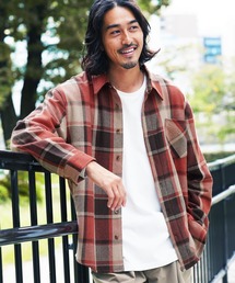 裏ボアネルチェックシャツ
