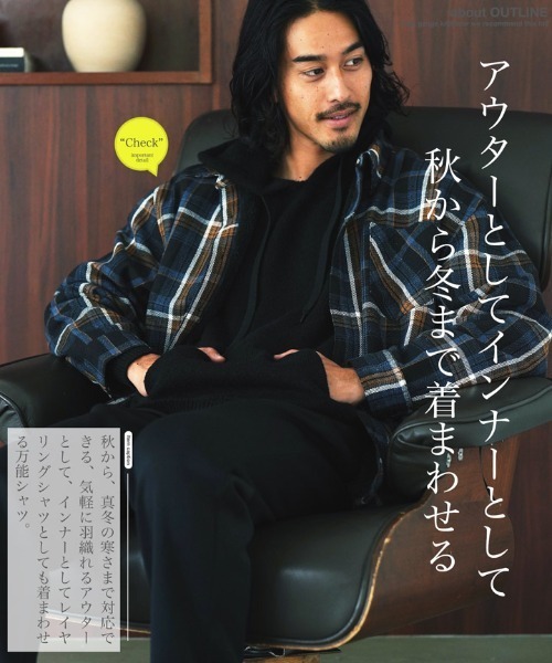 jiggys shop(ジギーズショップ)の「裏ボアネルチェックシャツ(シャツ/ブラウス・メンズ・ブラウン系その他/ブラック系その他/ブルー系その他/ブラック系その他2・X-LARGE/MEDIUM/LARGE)」の7枚目の写真