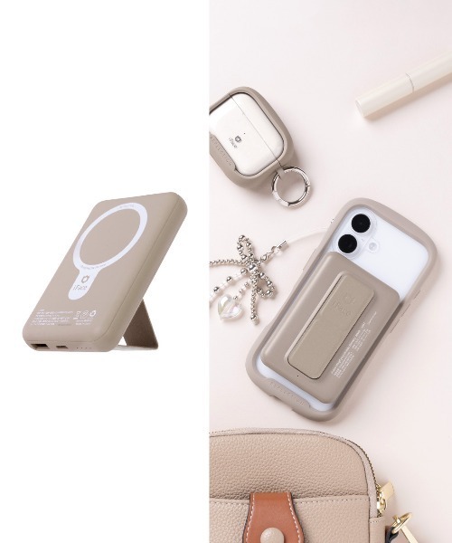 iFace（アイフェイス）の「iFace MagSynq MagSafe対応 モバイルバッテリー 5000mAh 充電器（スマホグッズ・レディース・ベージュ/ホワイト/ピンク/サックスブルー・FREE）」の3枚目の写真