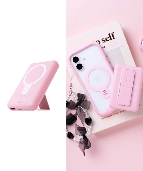 iFace（アイフェイス）の「iFace MagSynq MagSafe対応 モバイルバッテリー 5000mAh 充電器（スマホグッズ・レディース・ベージュ/ホワイト/ピンク/サックスブルー・FREE）」の4枚目の写真